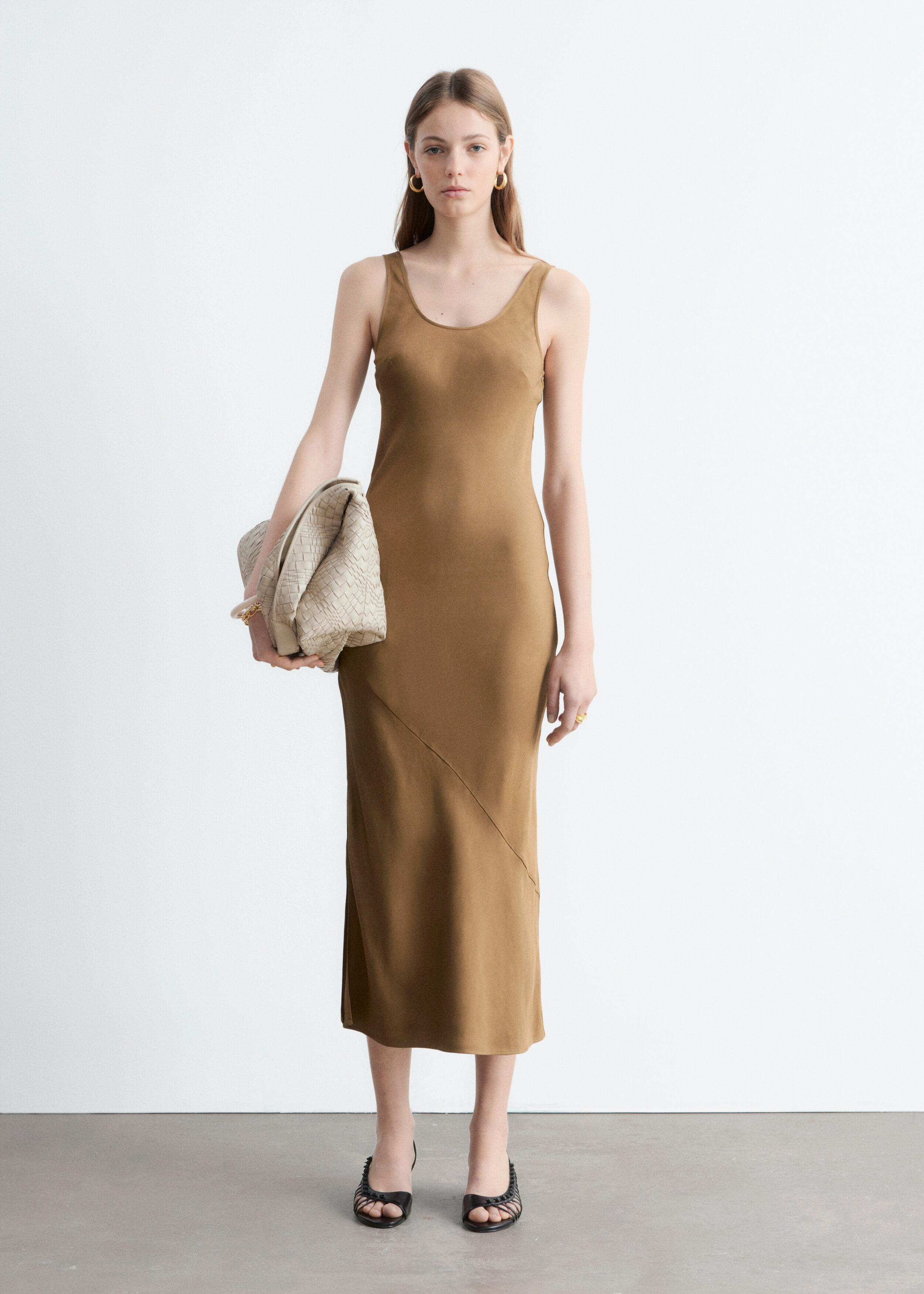 & Other Stories BIAS-CUT MIDI DRESS