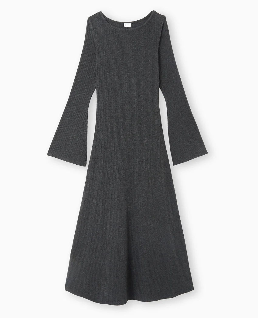 Pimkie Robe longue évasée en maille côtelée