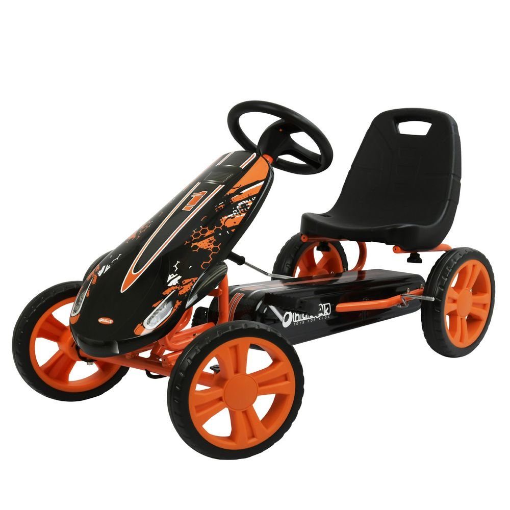 Hauck pedal vehicle Speedster - orange, pedal go-kart & pedal car with adjustable bucket seat (4-8 years)