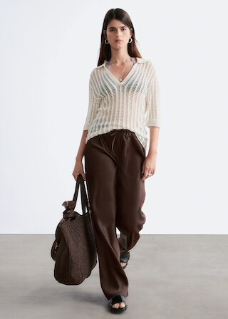 & Other Stories DRAWSTRING TWILL TROUSERS