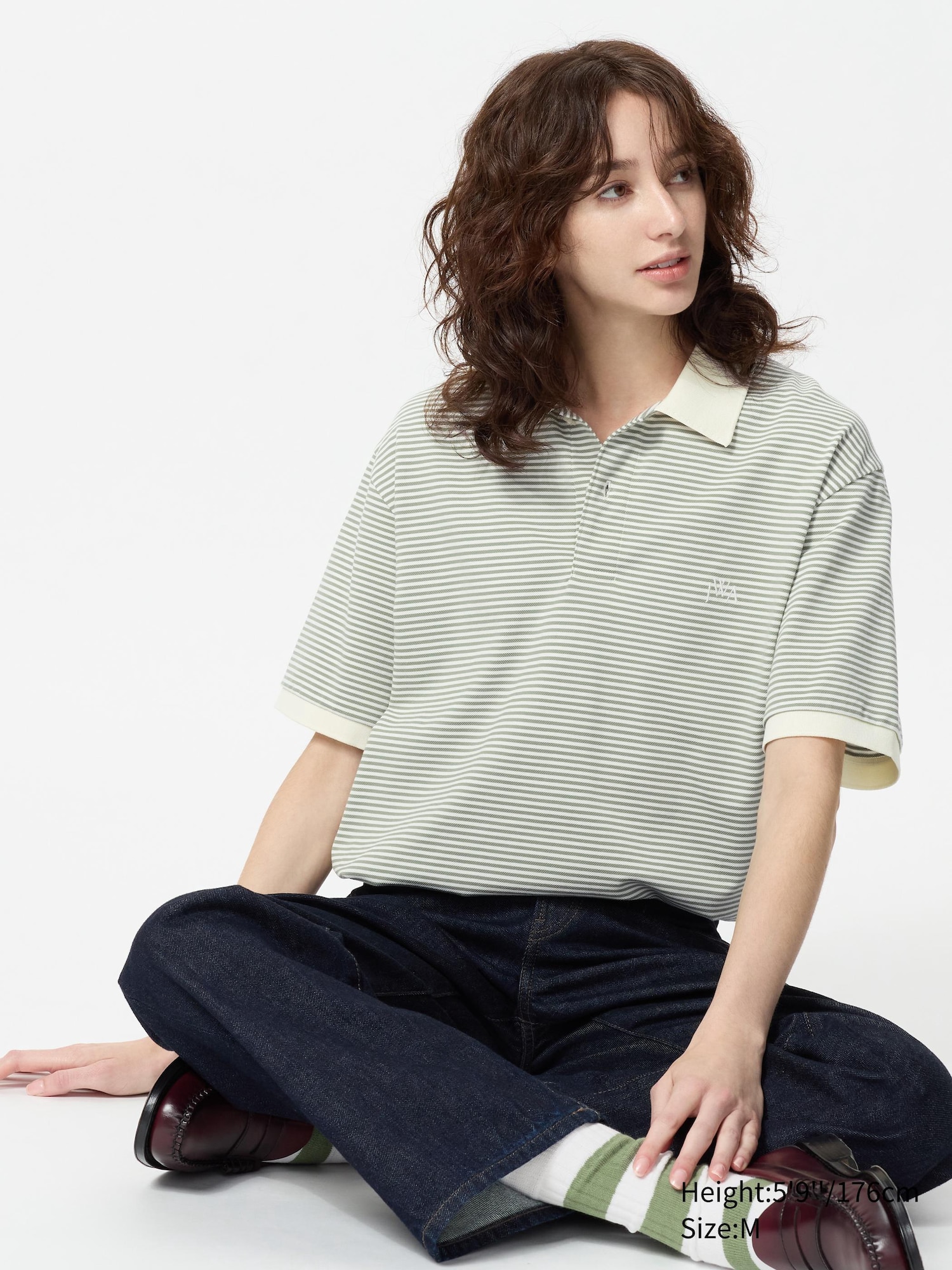 JW ANDERSON Dry Pique Striped Polo Shirt