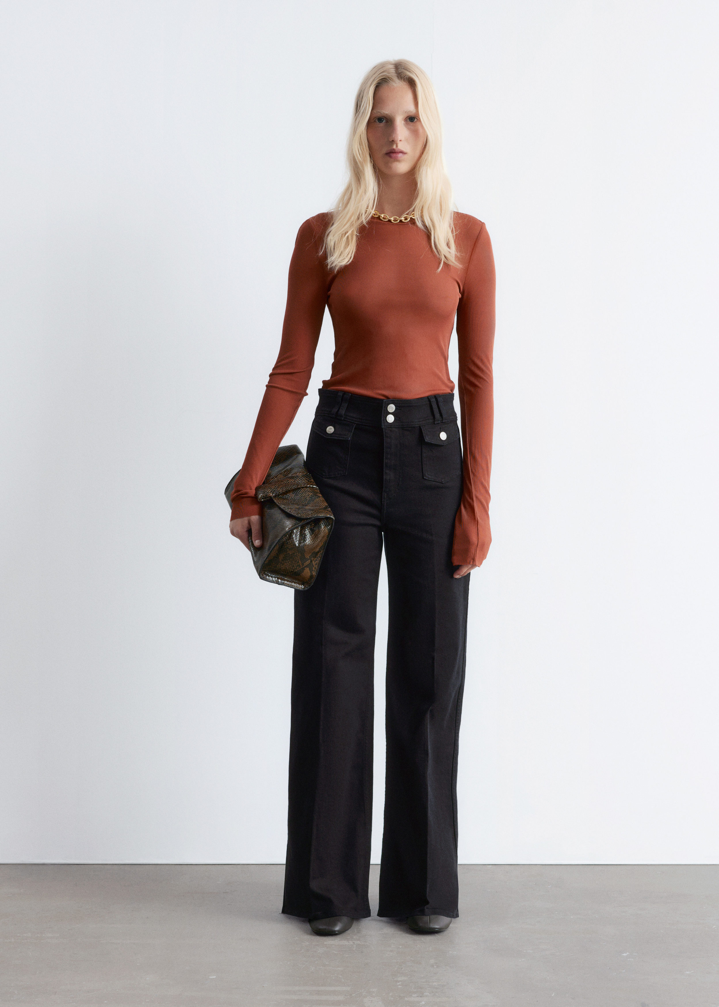 & Other Stories PRESS-CREASE FLARED JEANS