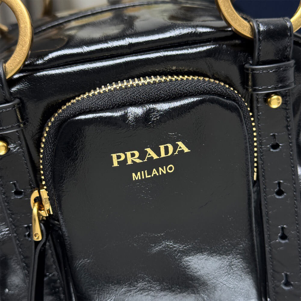 Prada Dangle leather top-handle mini-bag(HIGH-END GRADE) - Top Club