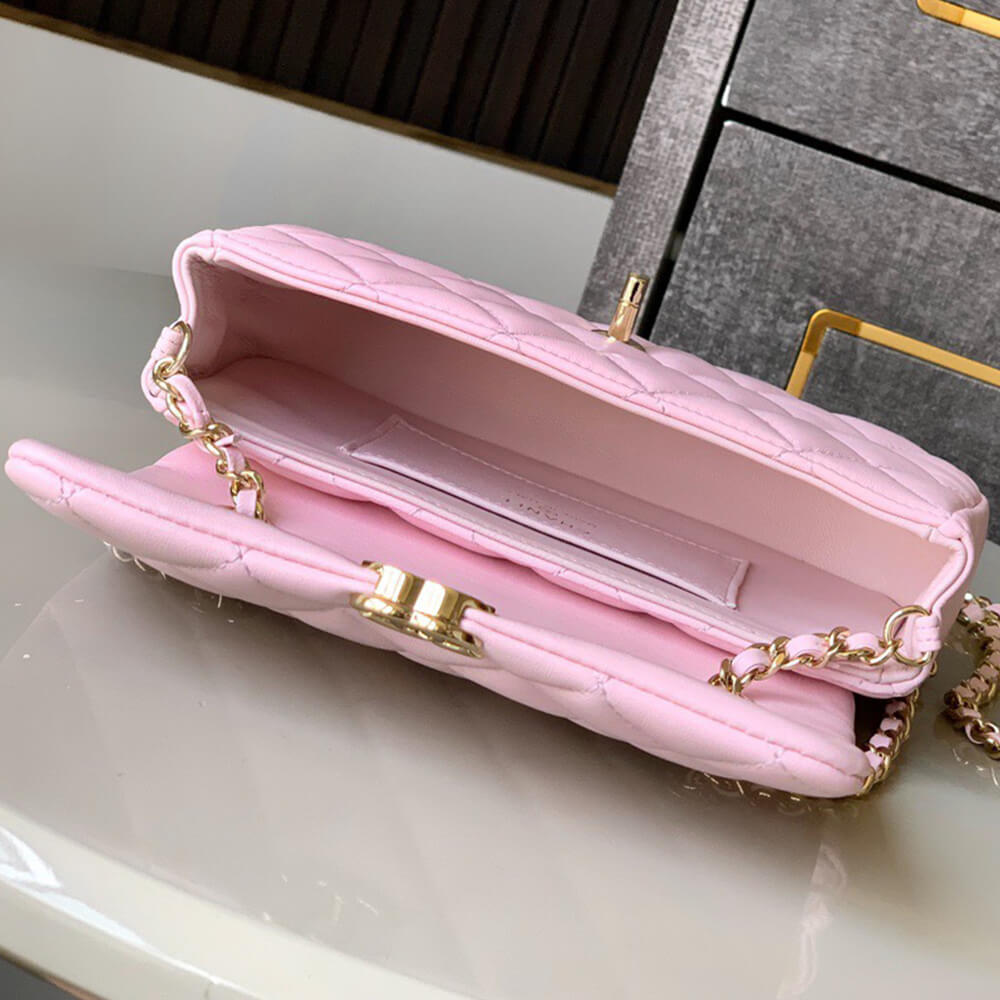 Chanel FLAP PHONE HOLDER WITH CHAIN(HIGH-END GRADE) - Top Club