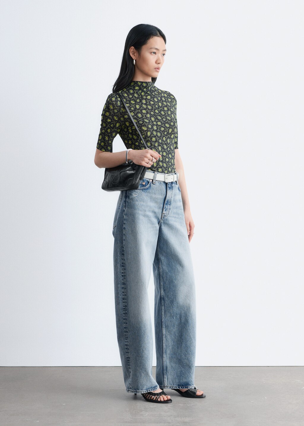 & Other Stories SHORT-SLEEVE MOCK-NECK TOP