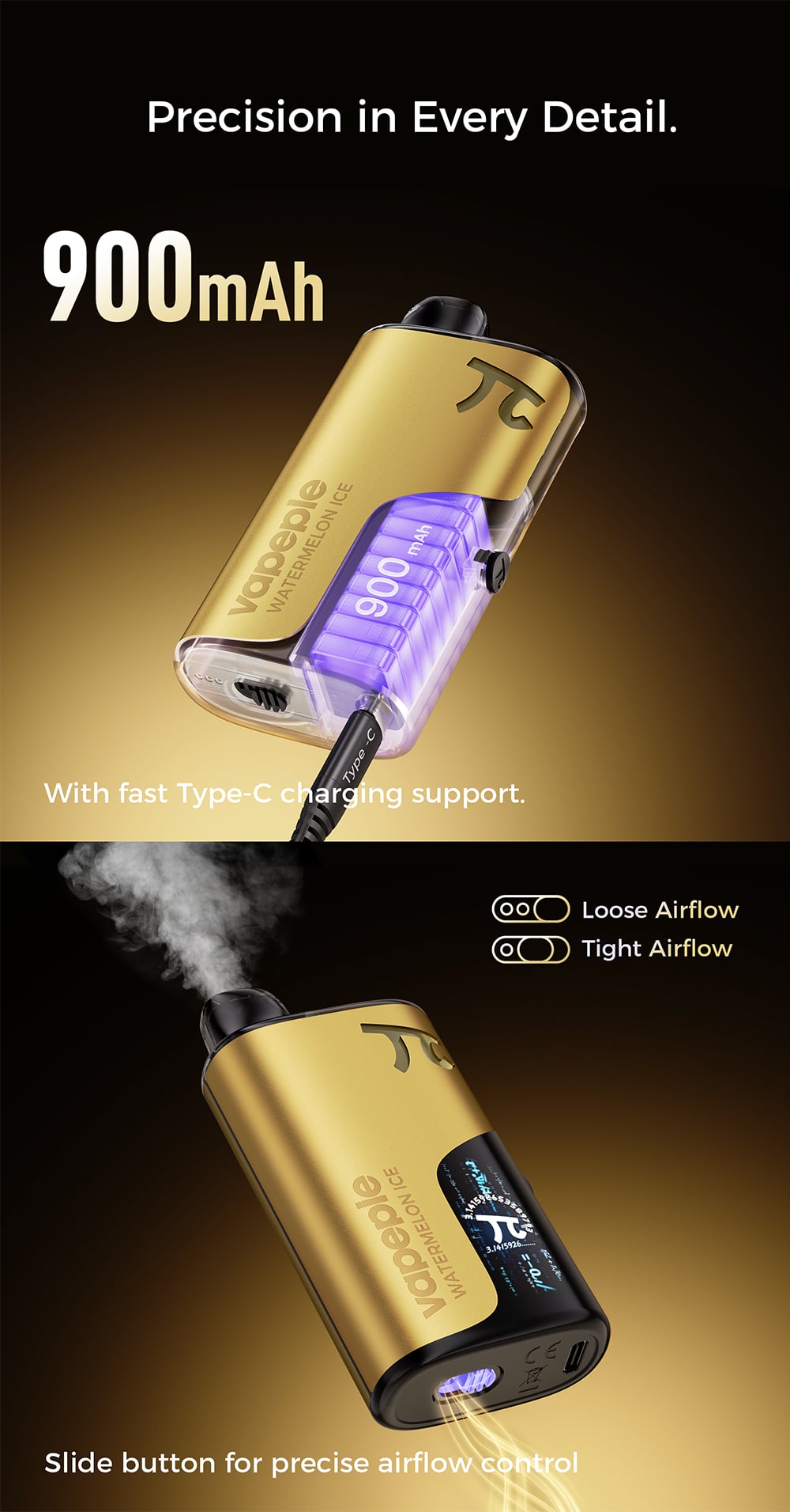 900mAh baterie a Airflow