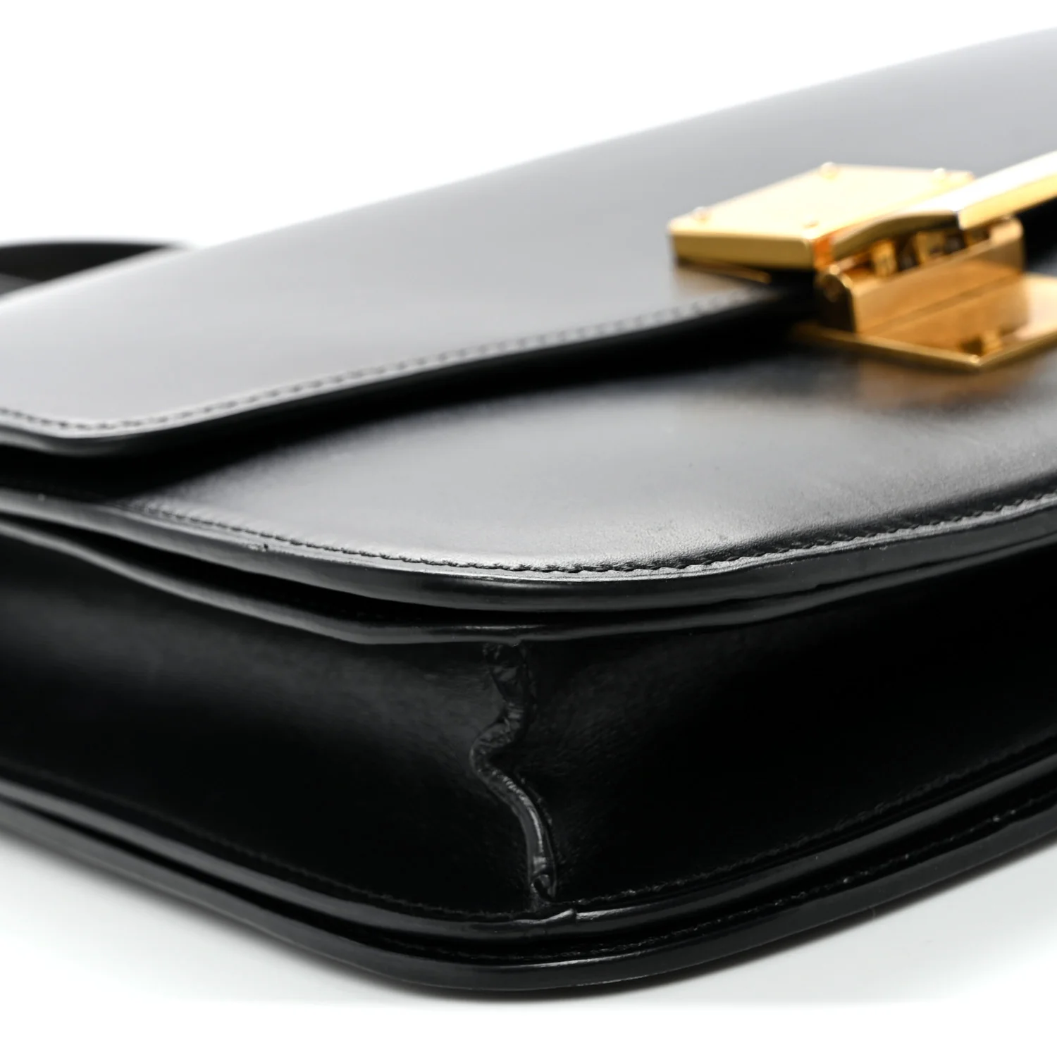Box Calfskin Medium Classic Box Flap Bag Black - Top Club