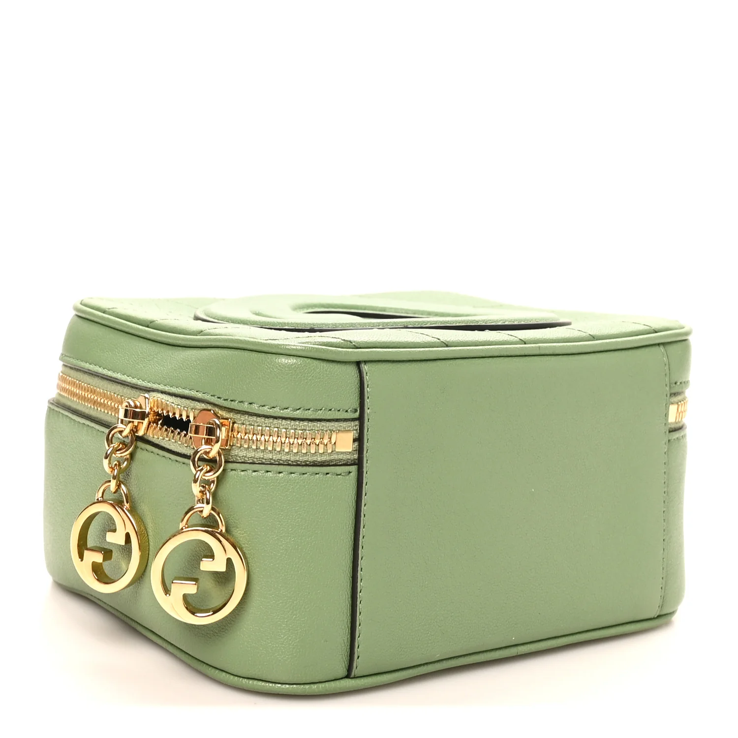 Sakai Be Green Calfskin Diagonal Stitched Small Blondie Shoulder Bag Light Green - Top Club