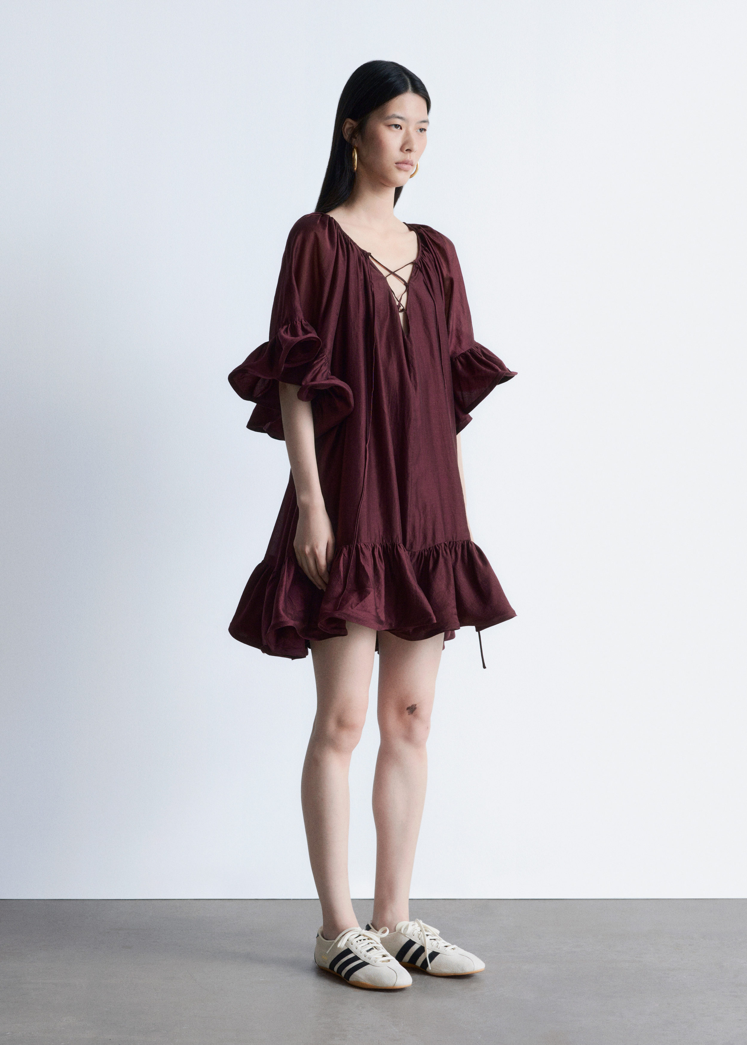 & Other Stories RUFFLE MINI DRESS