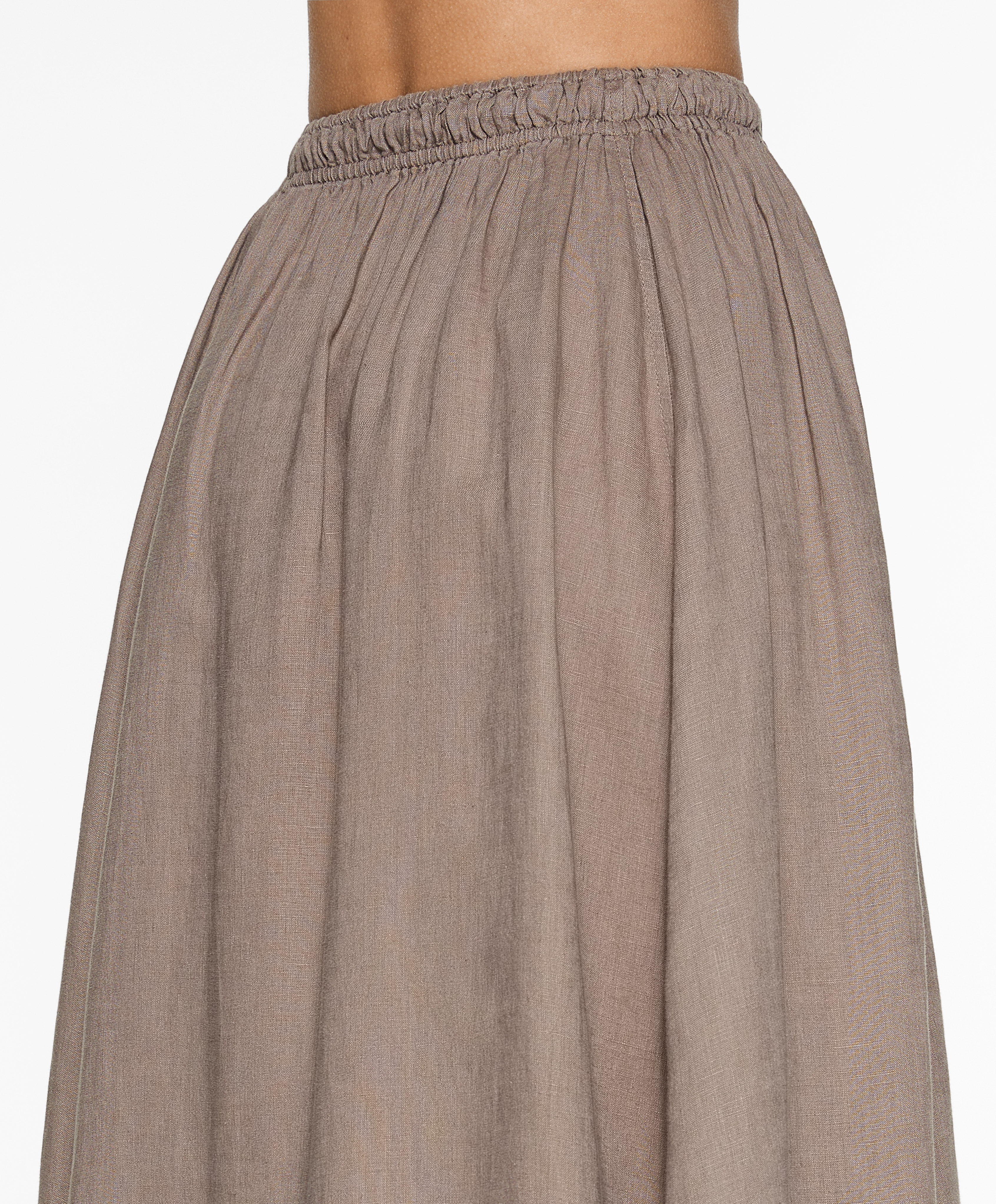 OYSHO Long 100% linen skirt