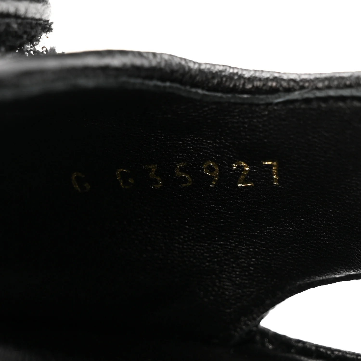 Grained Calfskin Velcro Dad Sandals 38.5 Black - Top Club