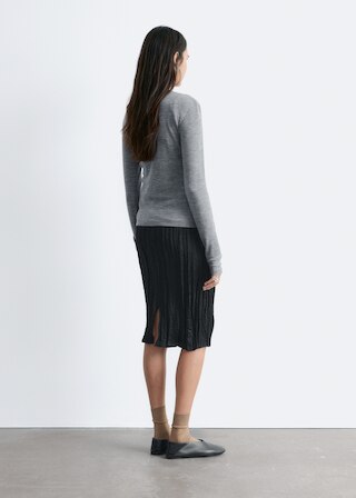 & Other Stories HALF-PLACKET WOOL TOP