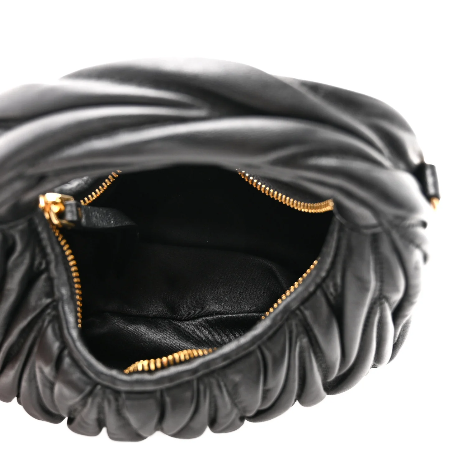 Nappa Matelasse Mini Wander Hobo Black - Top Club