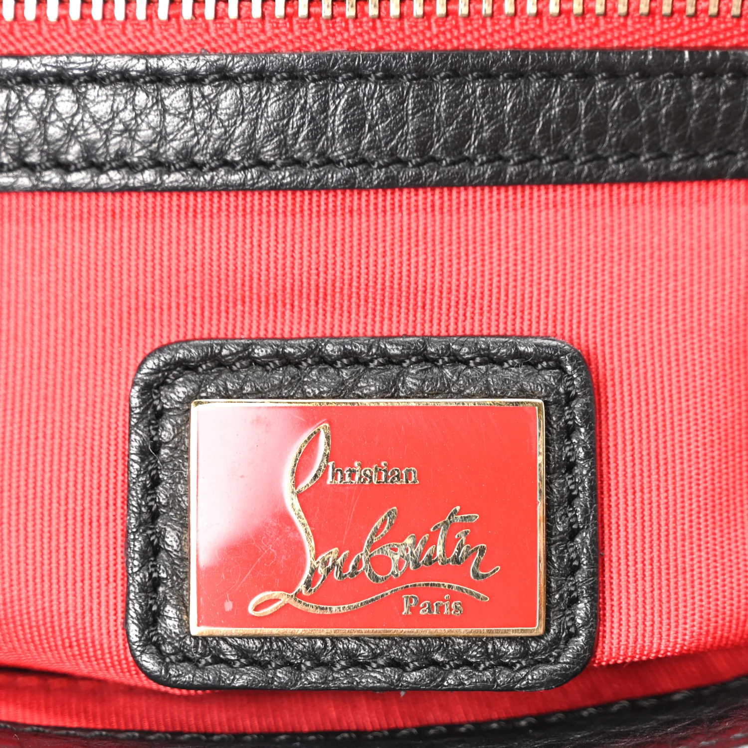 Calfskin Mix Chevron Spikes Panettone Messenger Black - Top Club