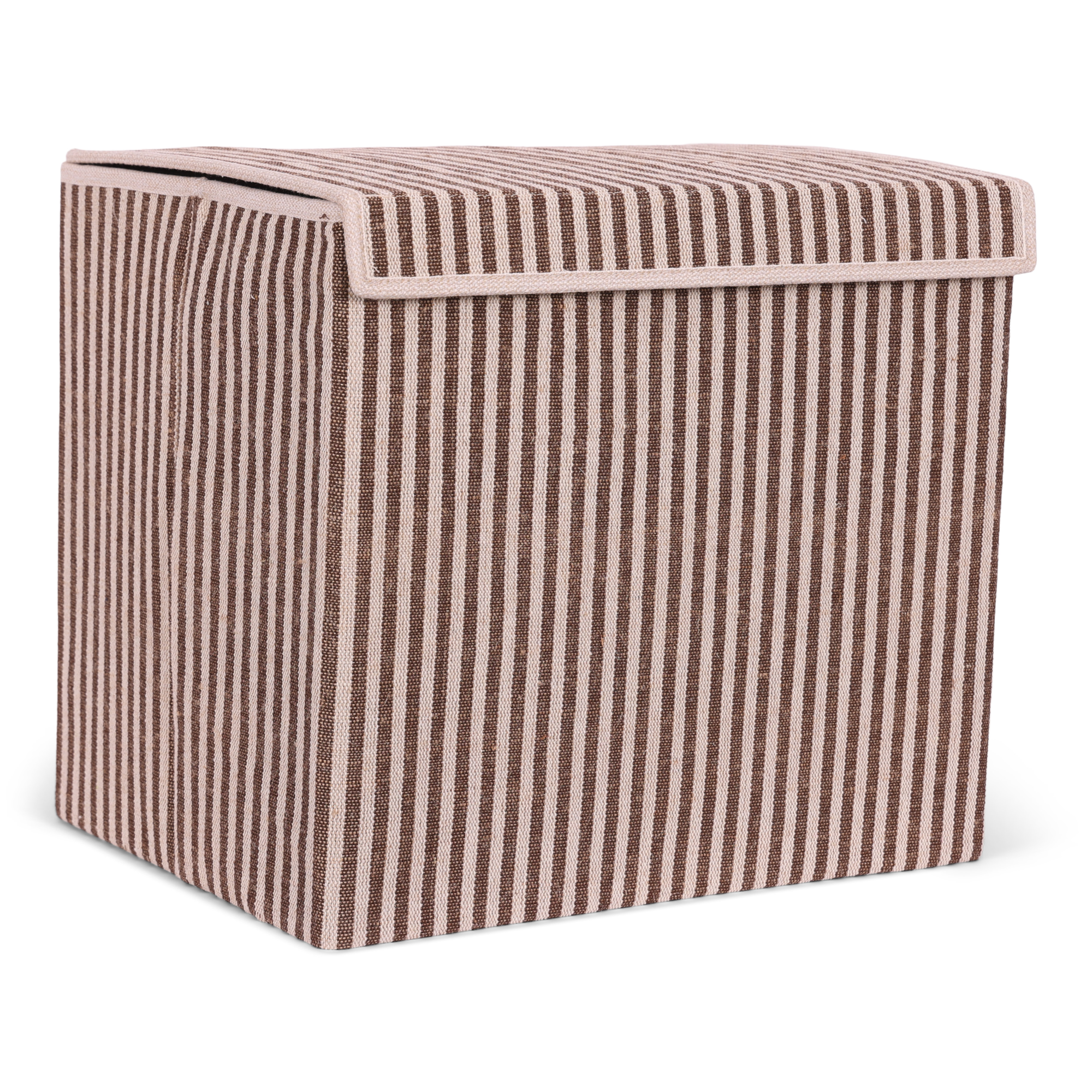 Opbergdoos Auri stripe brown 45x34x40cm