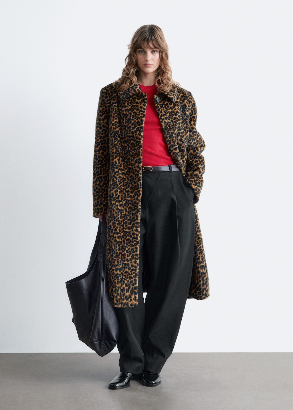 & Other Stories FAUX FUR LEOPARD COAT