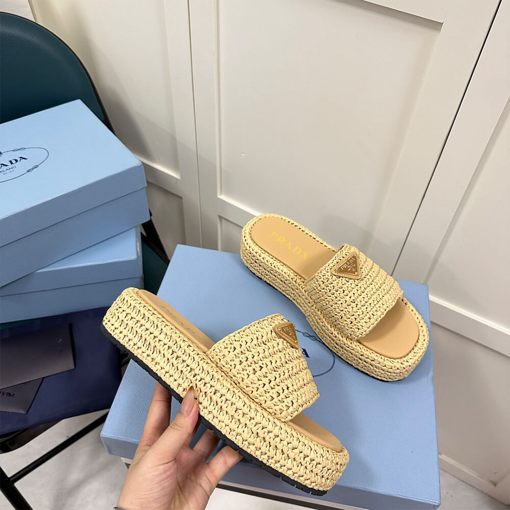 PRADA Crochet flatform slides - Top Club