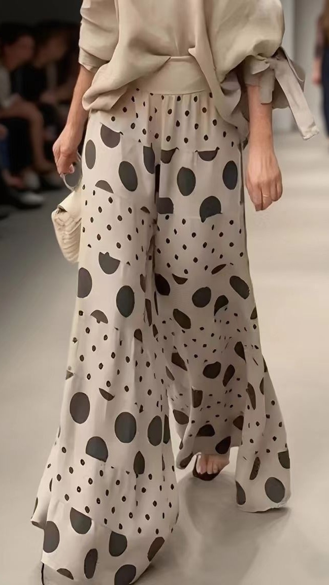 Women's Casual Polka Dot Pocket Pants Two-Piece Set - Nordfashionstorm - Women's Clothing, Fashion for You - Nordfashionstorm.com