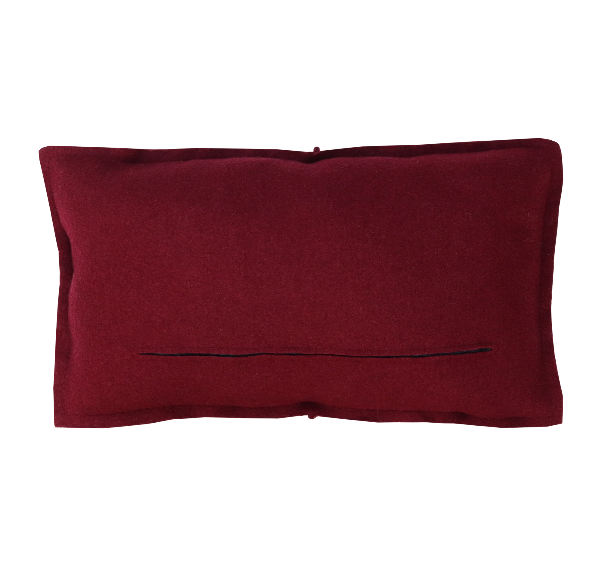 kussen boiled wool naad bordeaux 56x37cm