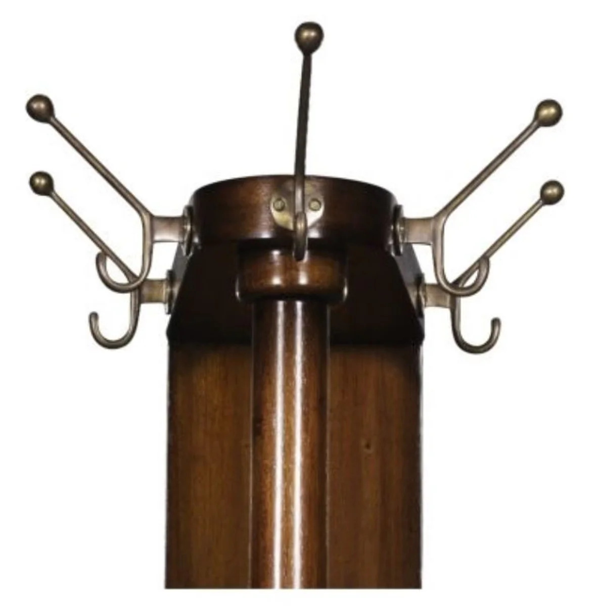 Luxury mahogany coat stand brown 35 x 52 x H. 192 cm - Hotel & Restaurant Furniture Vintage Coat Rack