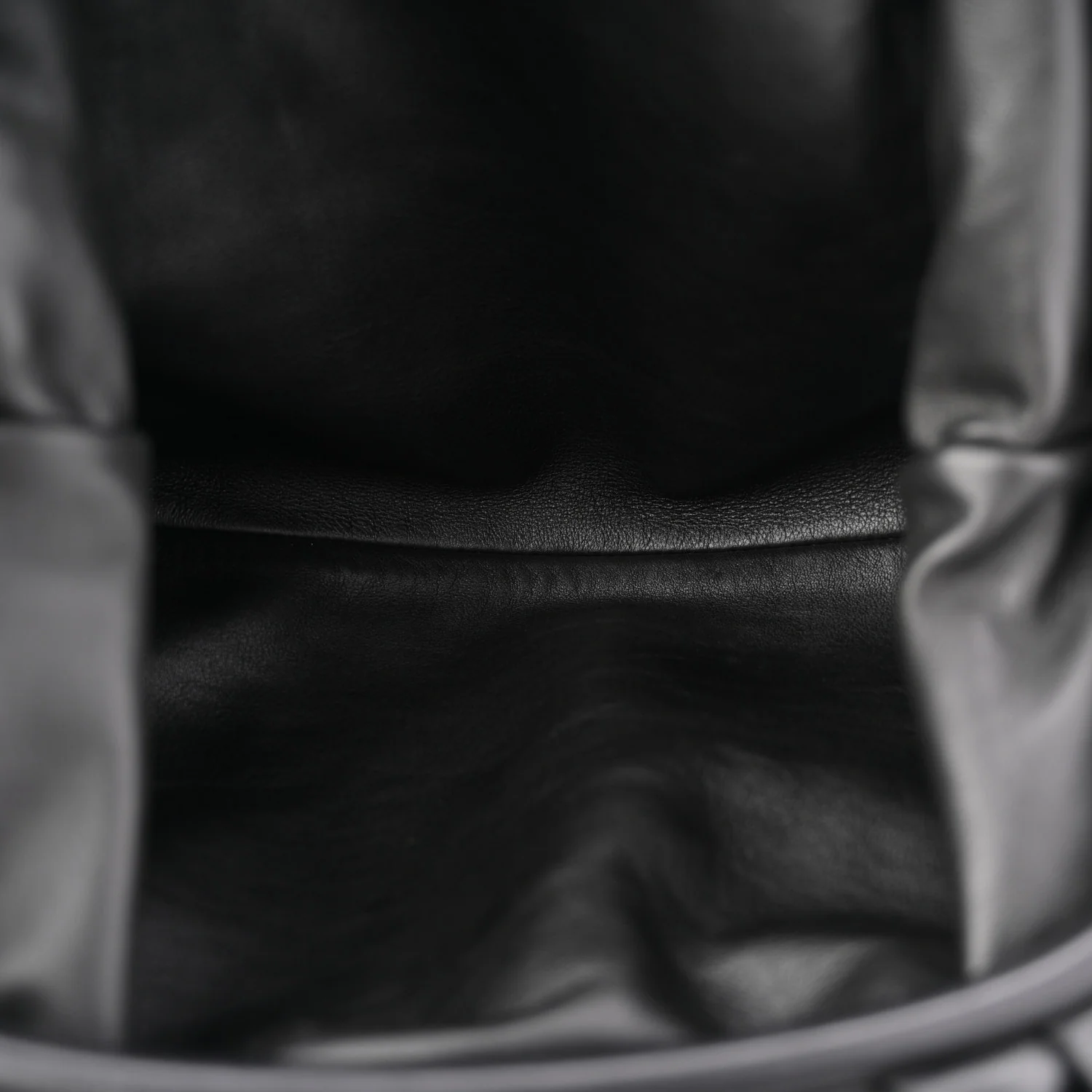 Smooth Butter Calf The Pouch Oversized Clutch Black - Top Club