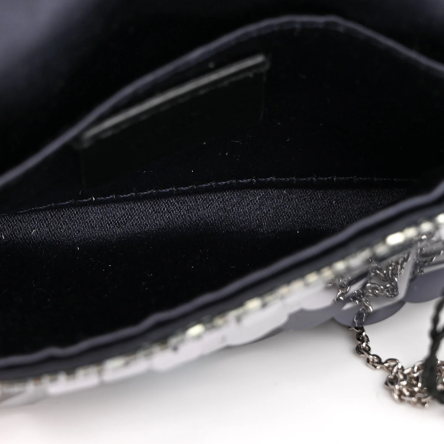 Sequin Paillettes Shiny Nappa Sex and the City Nano Maxi Buckle Baguette Charm Blue - Top Club