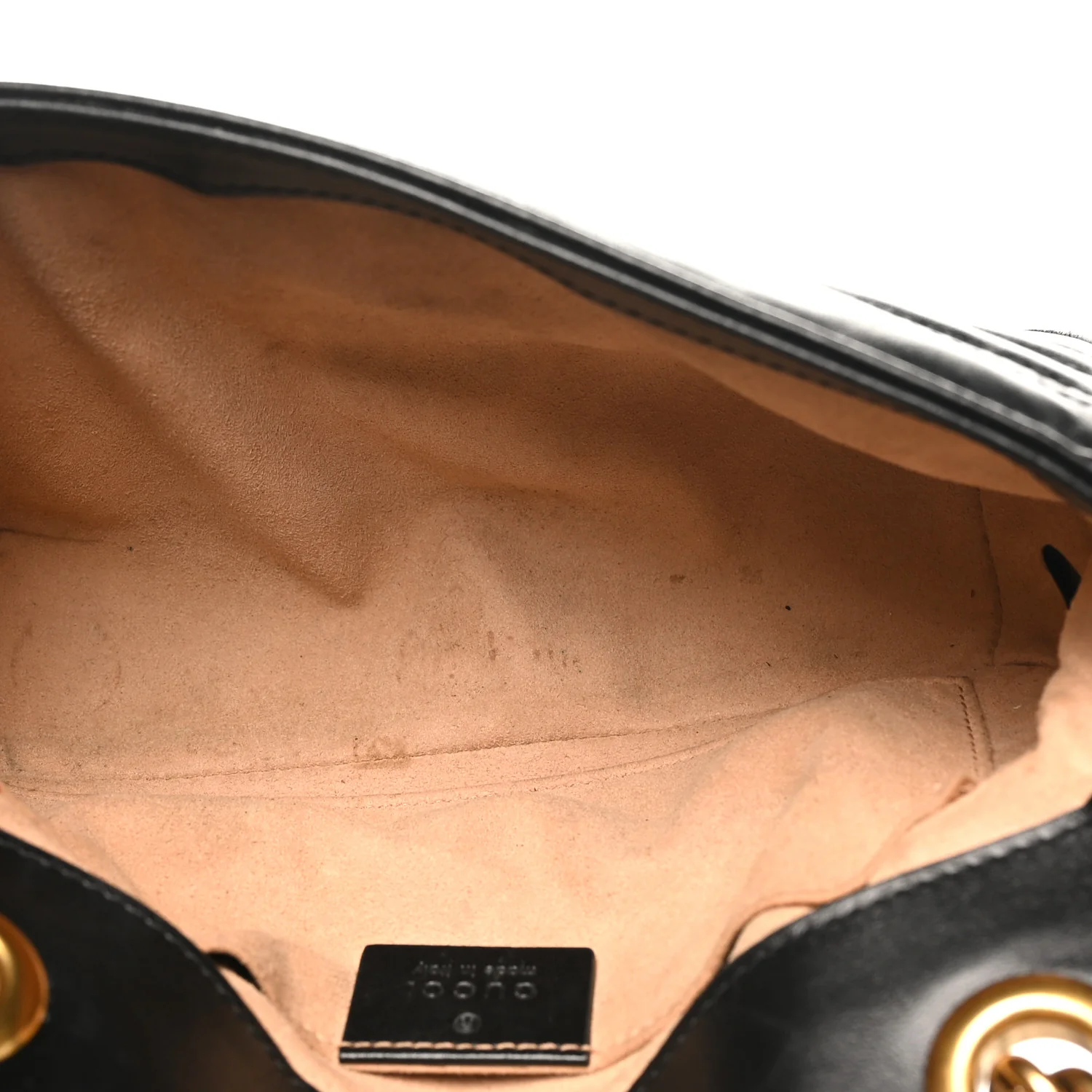 Calfskin Matelasse Mini GG Marmont Shoulder Bag Black - Top Club