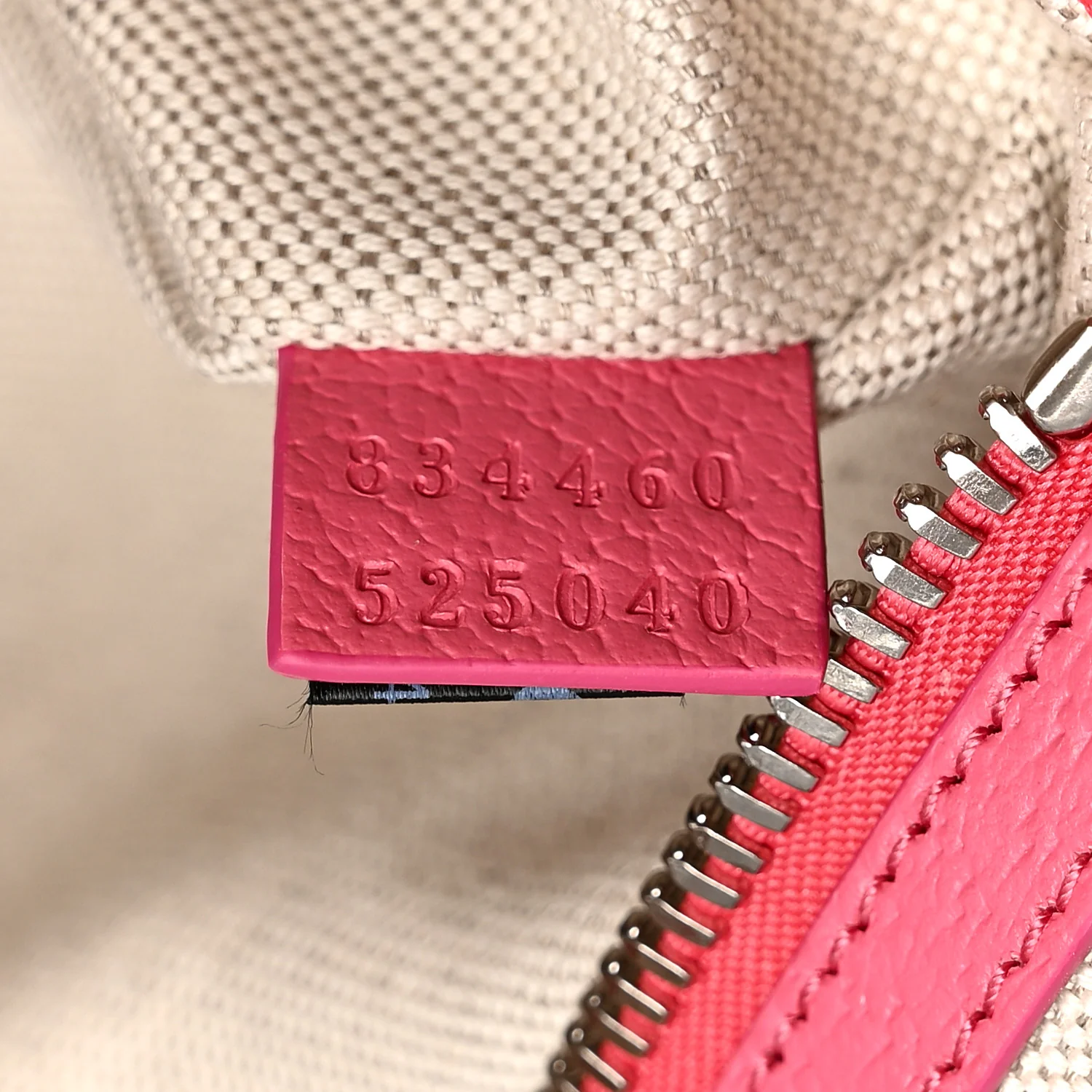 GG Supreme Monogram Textured Dollar Calfskin Airbrushed Medium Savoy Duffle Bag Pink Beige - Top Club