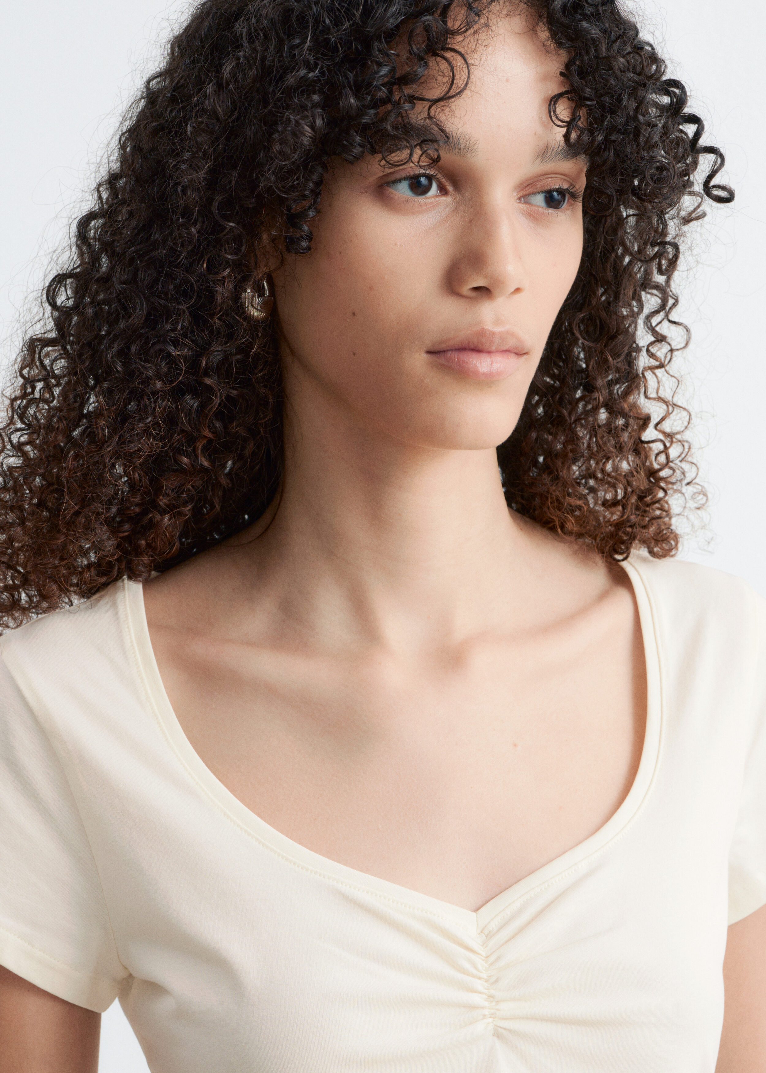 & Other Stories RUCHED BUST JERSEY TOP