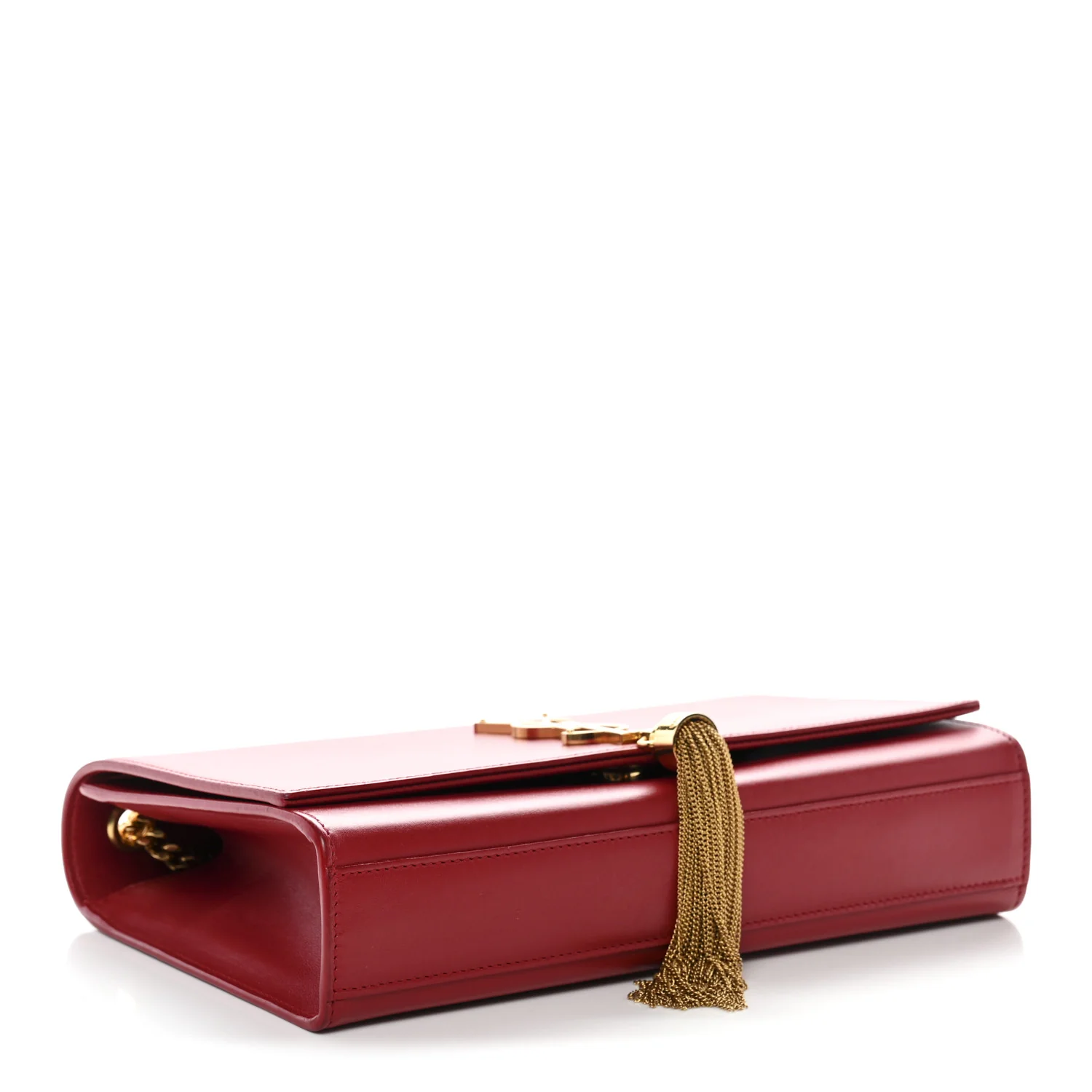 Smooth Calfskin Medium Classic Monogram Kate Tassel Satchel Lipstick Red - Top Club