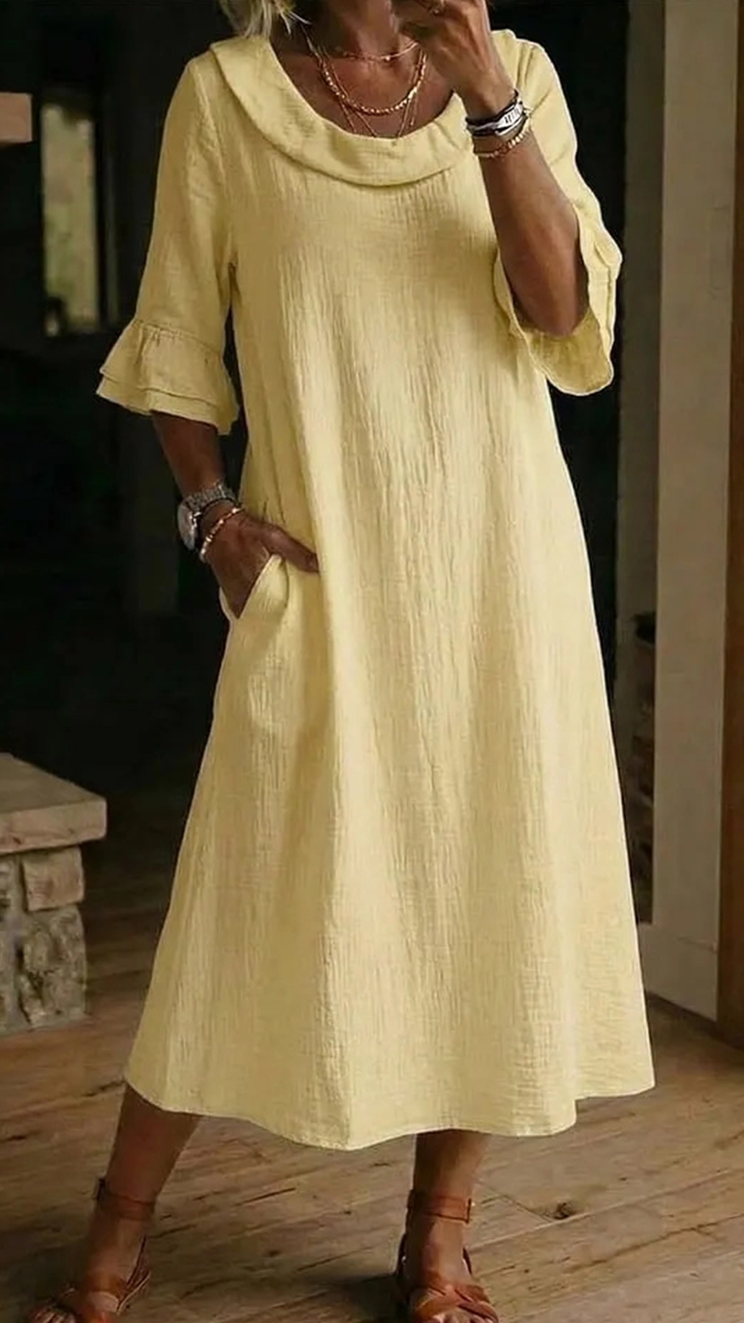New Arrivals🔥Women's Neck Ruffle Casual Dress - Nordfashionstorm - Women's Clothing, Fashion for You - Nordfashionstorm.com