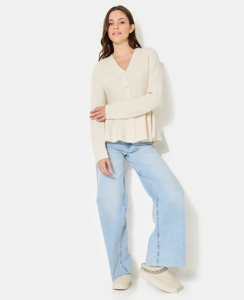 Pimkie Gilet peplum encolure V