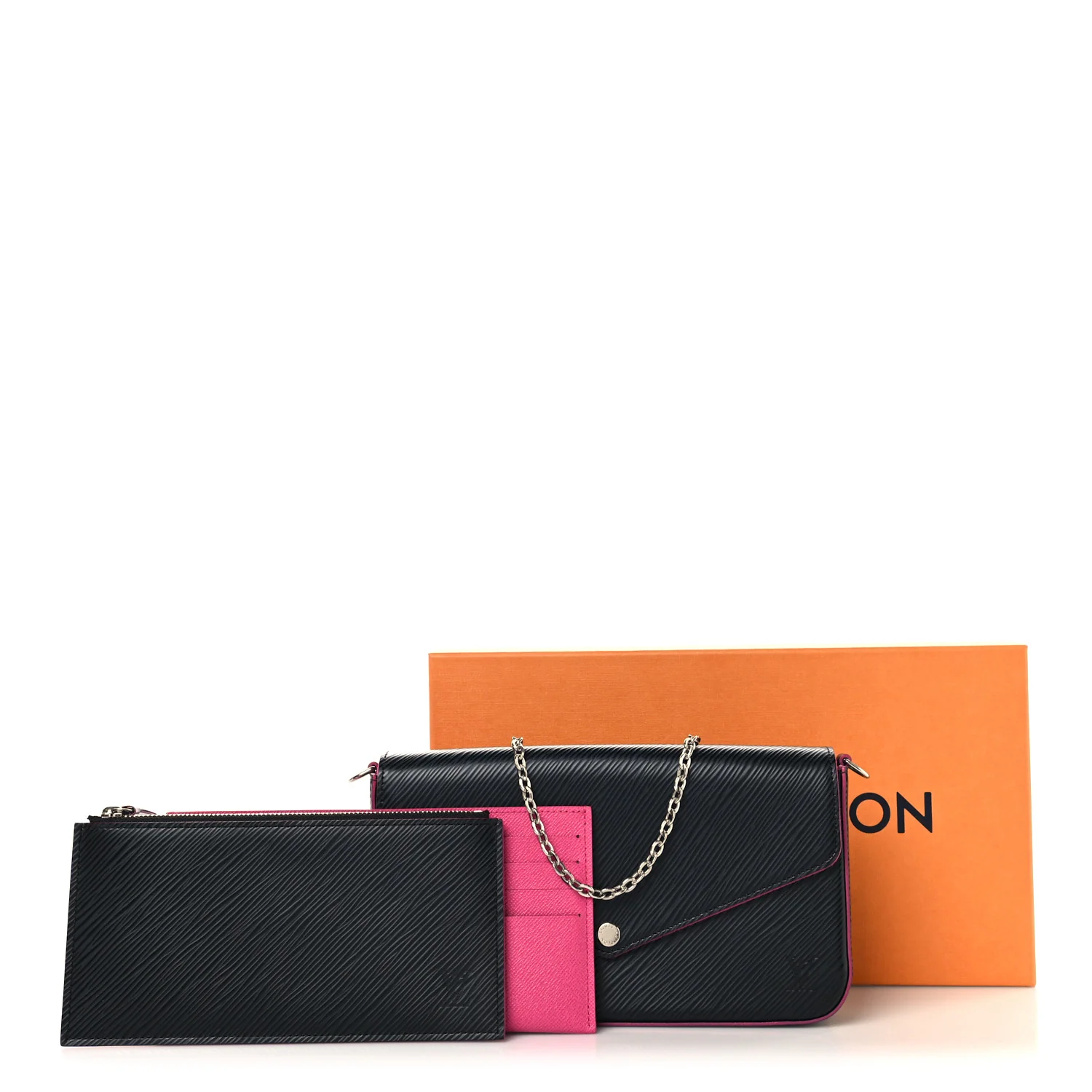 Epi Pochette Felicie Black Hot Pink - Top Club