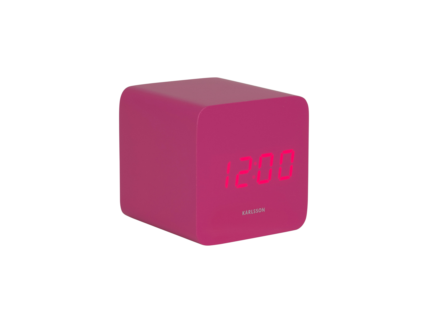 Alarm clock Spry square LED bright pink