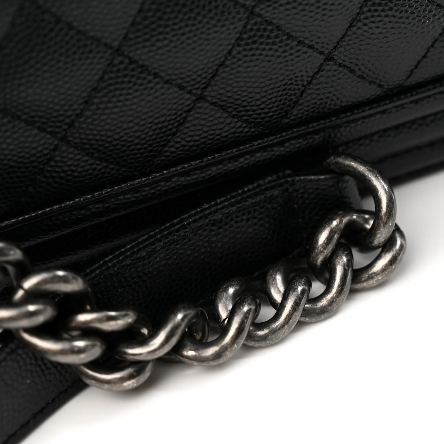 Caviar Quilted New Medium Boy Flap Black - Top Club