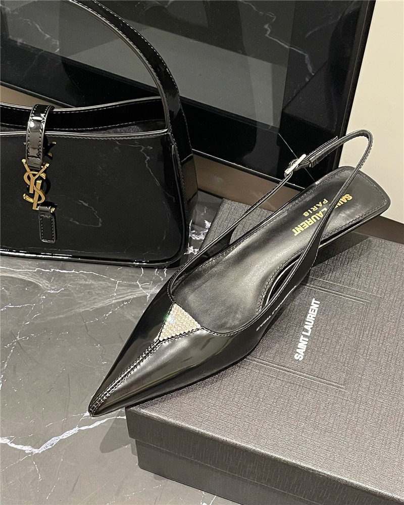 YSL new pointed rhinestone small high heels - Sneaker Replica Workshop