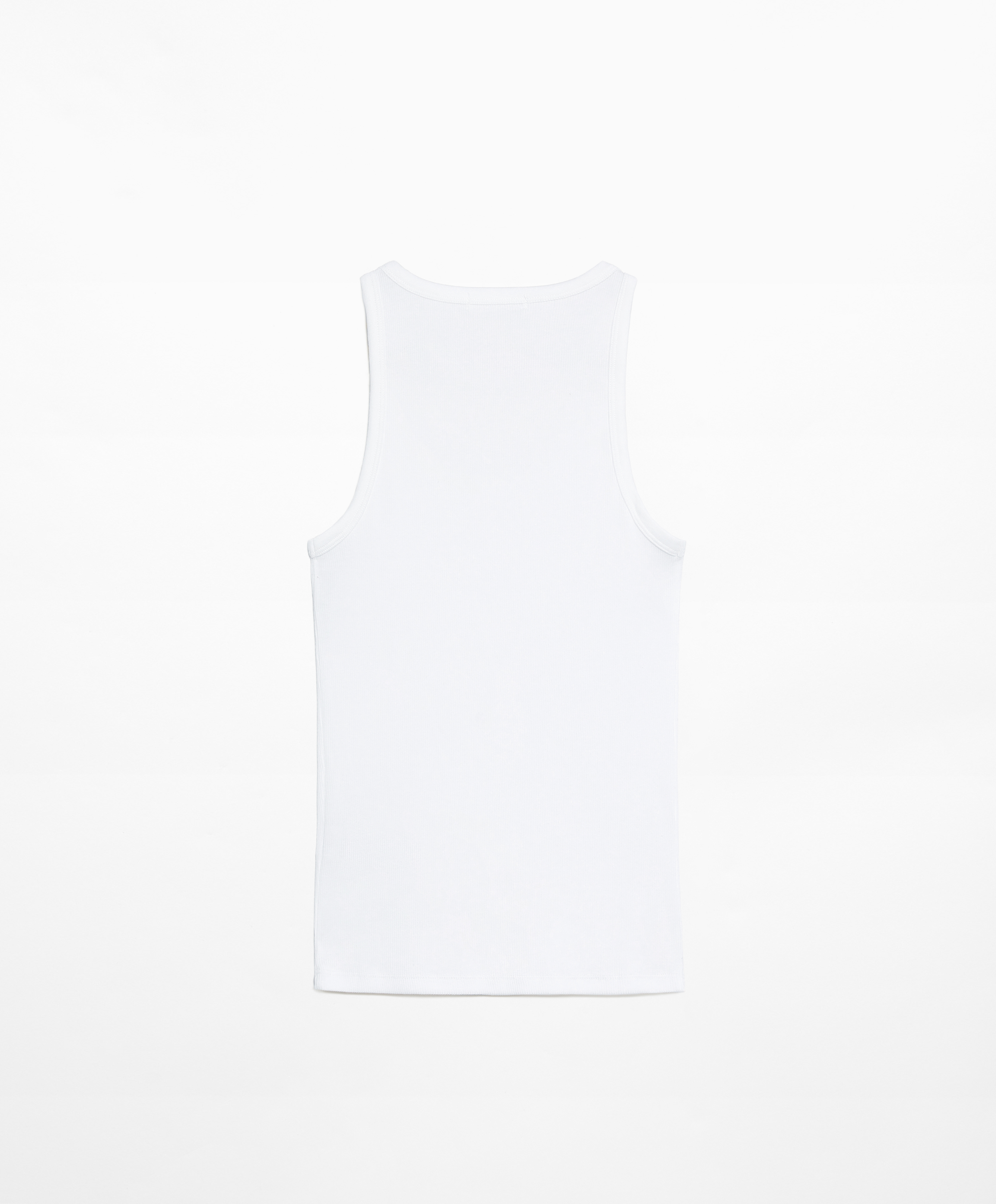 OYSHO Rib vest top with cotton and modal