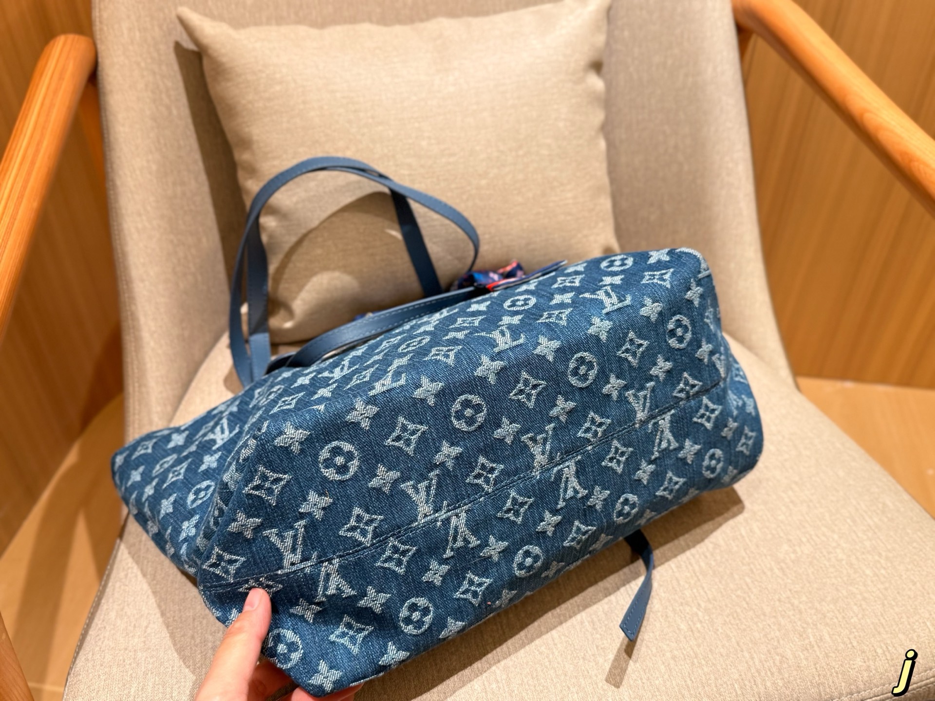 Louis new arrival neverfull denim bag size:40*24*16 cm - Top Club