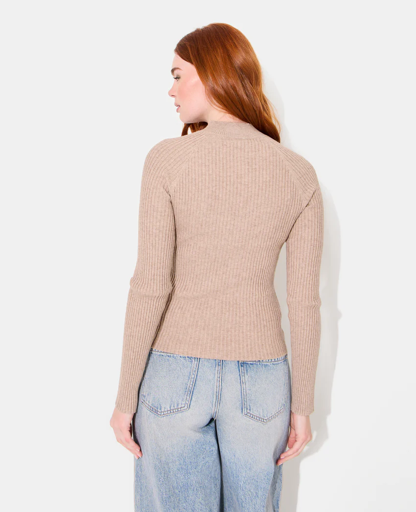 Pimkie Pull moulant en maille côtelée avec boutons