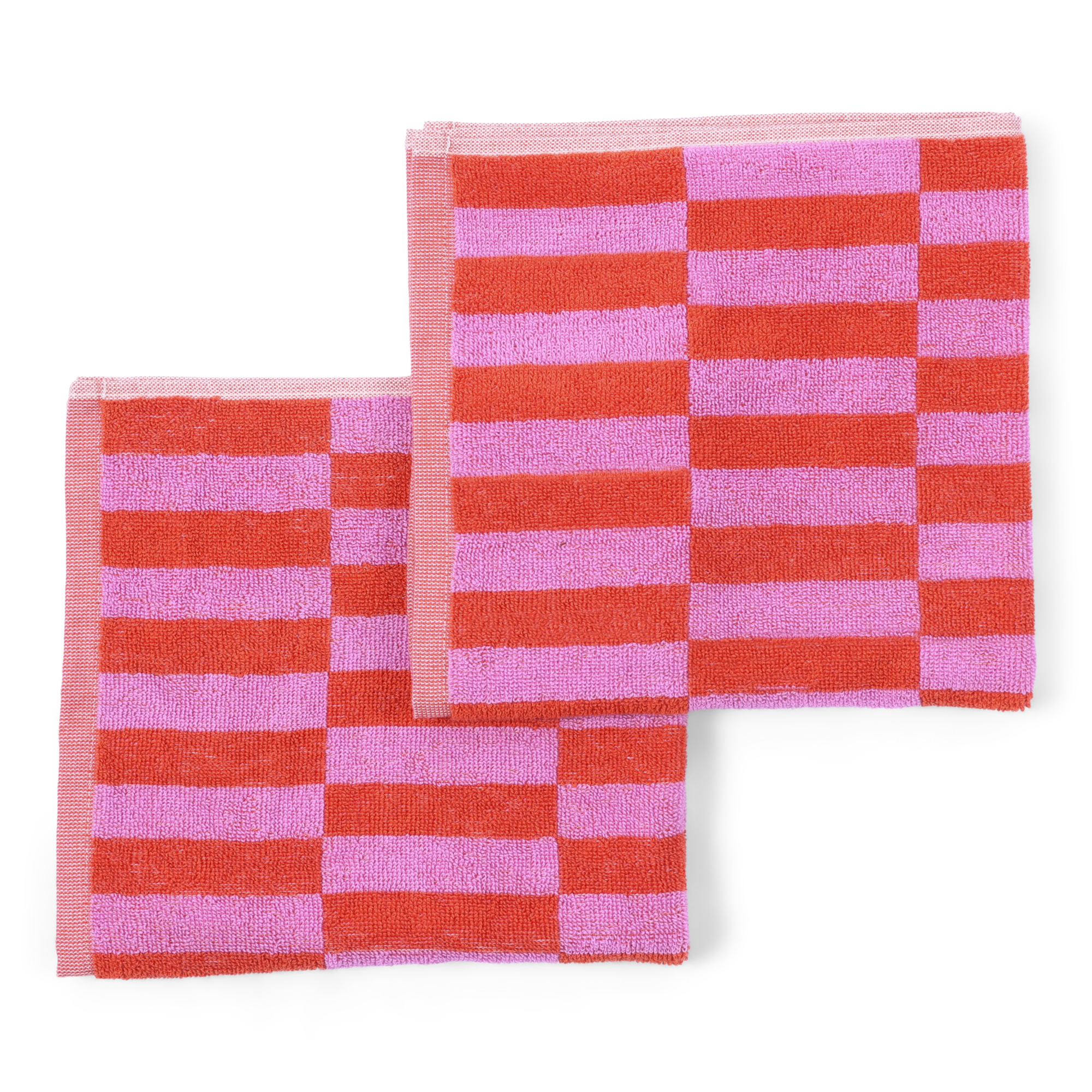Keukendoek Bonnie 50x50 cm pink/red - set van 2