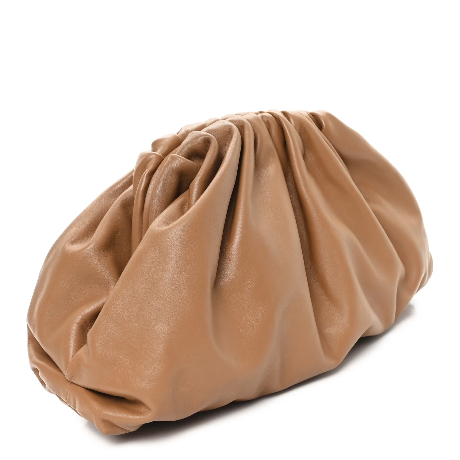 Smooth Butter Calf The Pouch Oversized Clutch Teak - Top Club
