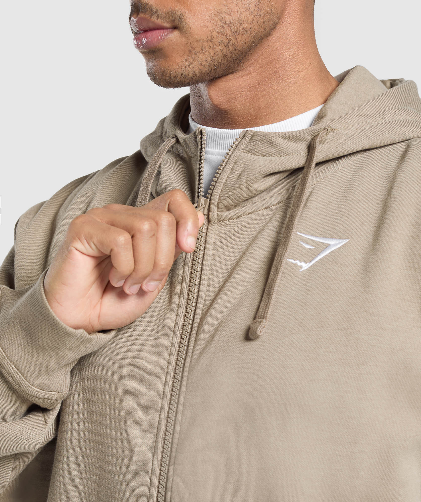 COACH Crest Oversized Zip Up Hoodie