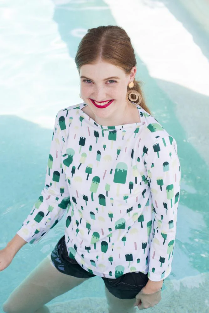 Ice-cream Tank -  Green multi - UPF50+ - IGAOMI