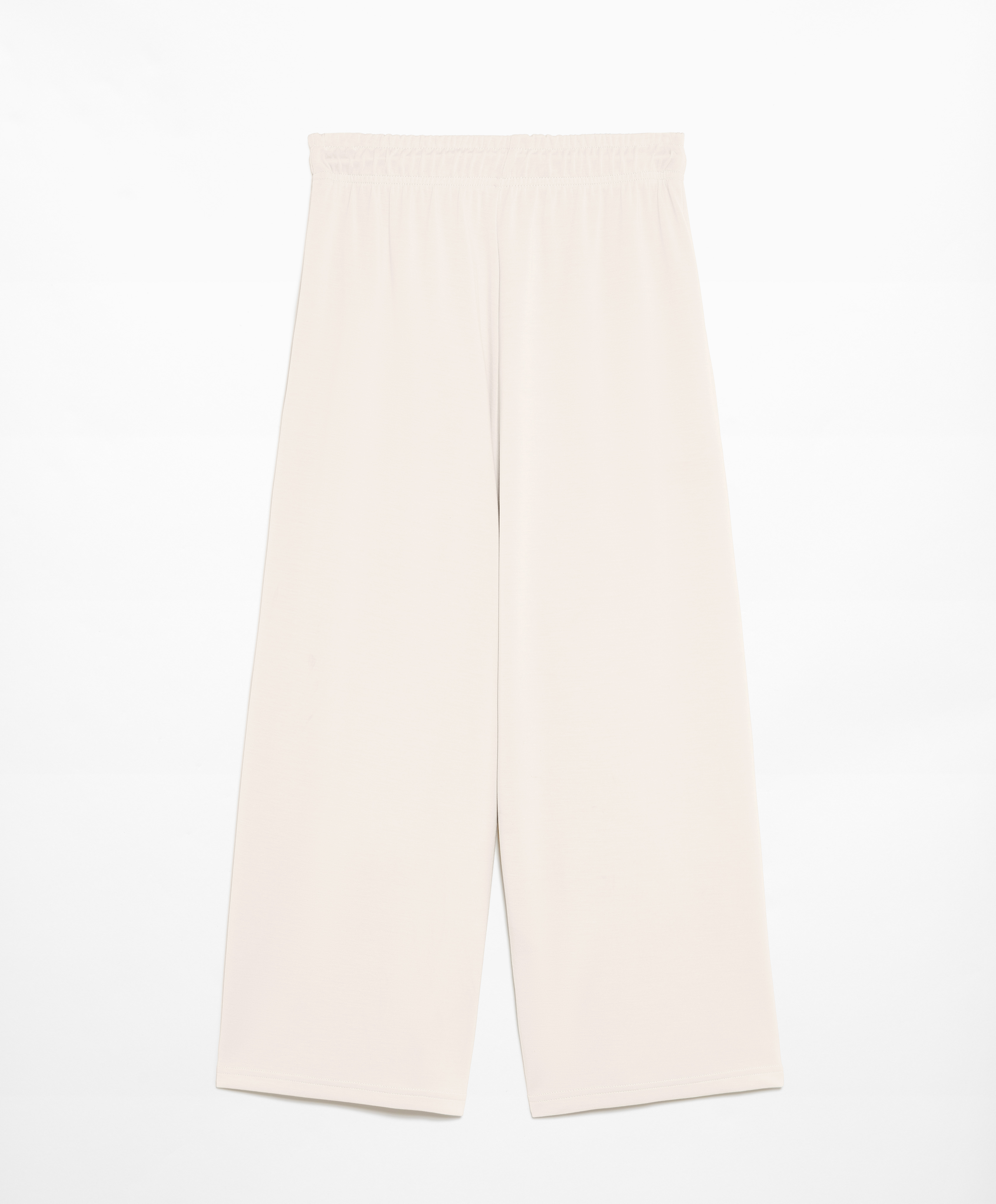 OYSHO Soft-touch wide-leg crop trousers with modal