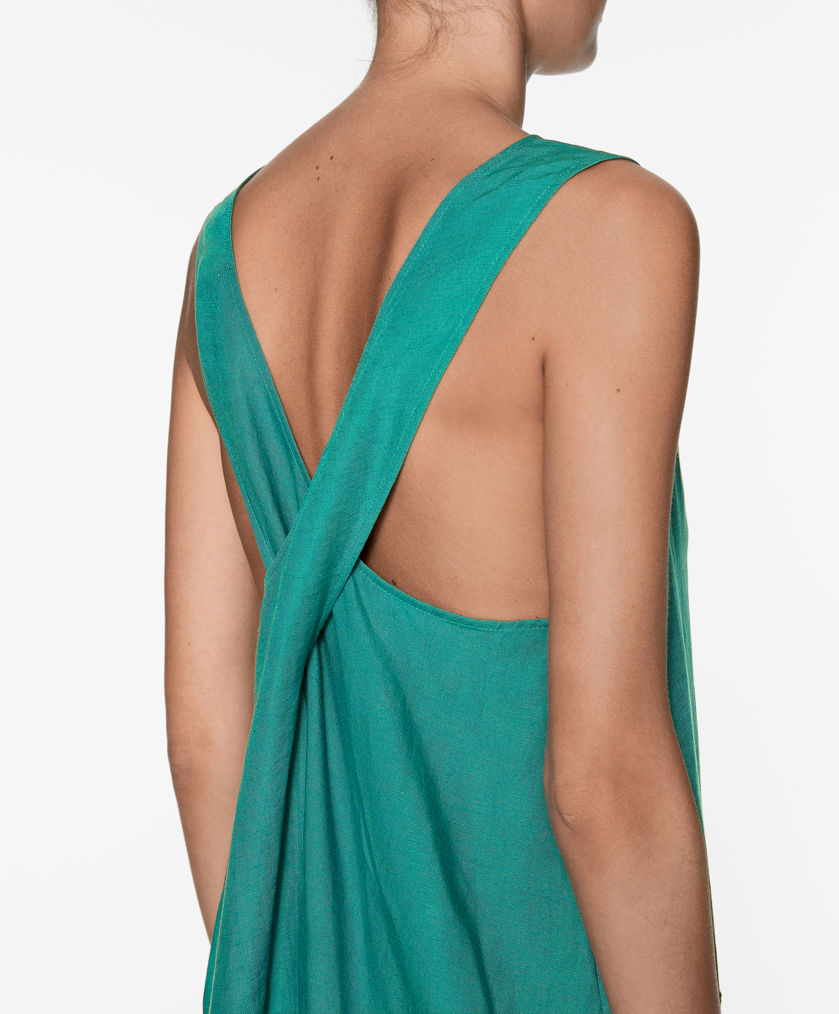 OYSHO Linen blend long jumpsuit