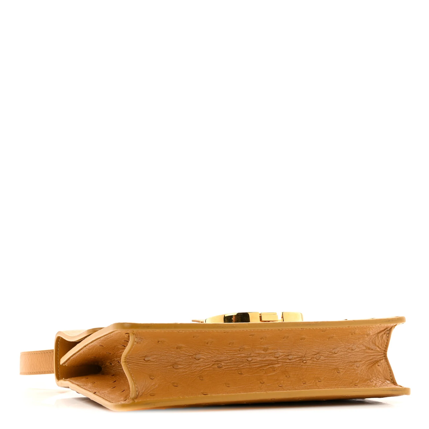 Ostrich 30 Montaigne Flap Bag Brown - Top Club
