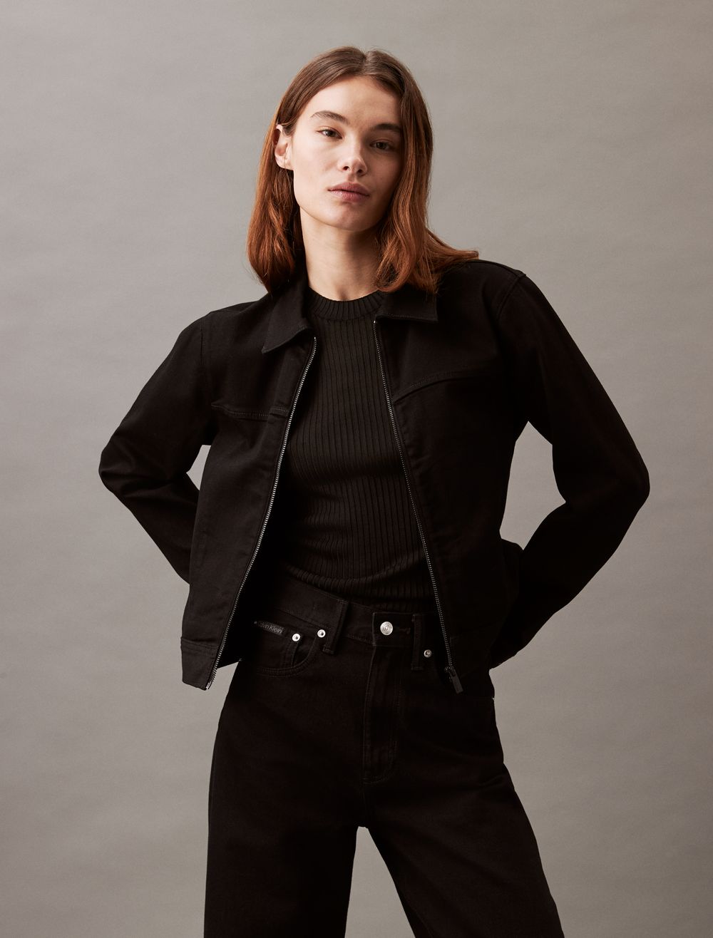 COACH Refined Denim Zip Jacket