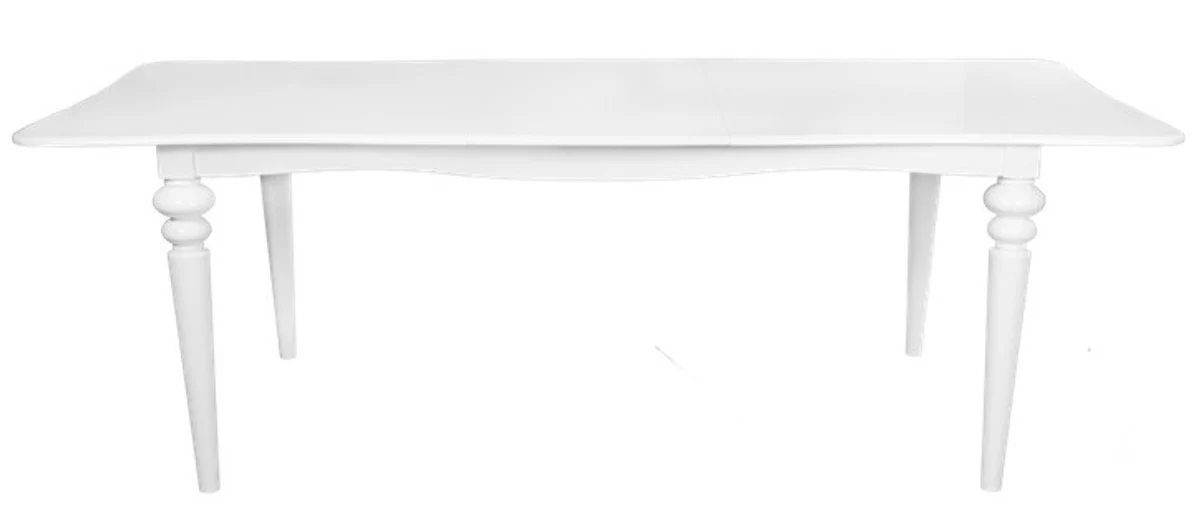 Baroque dining table white extendable 180 - 230 cm - table