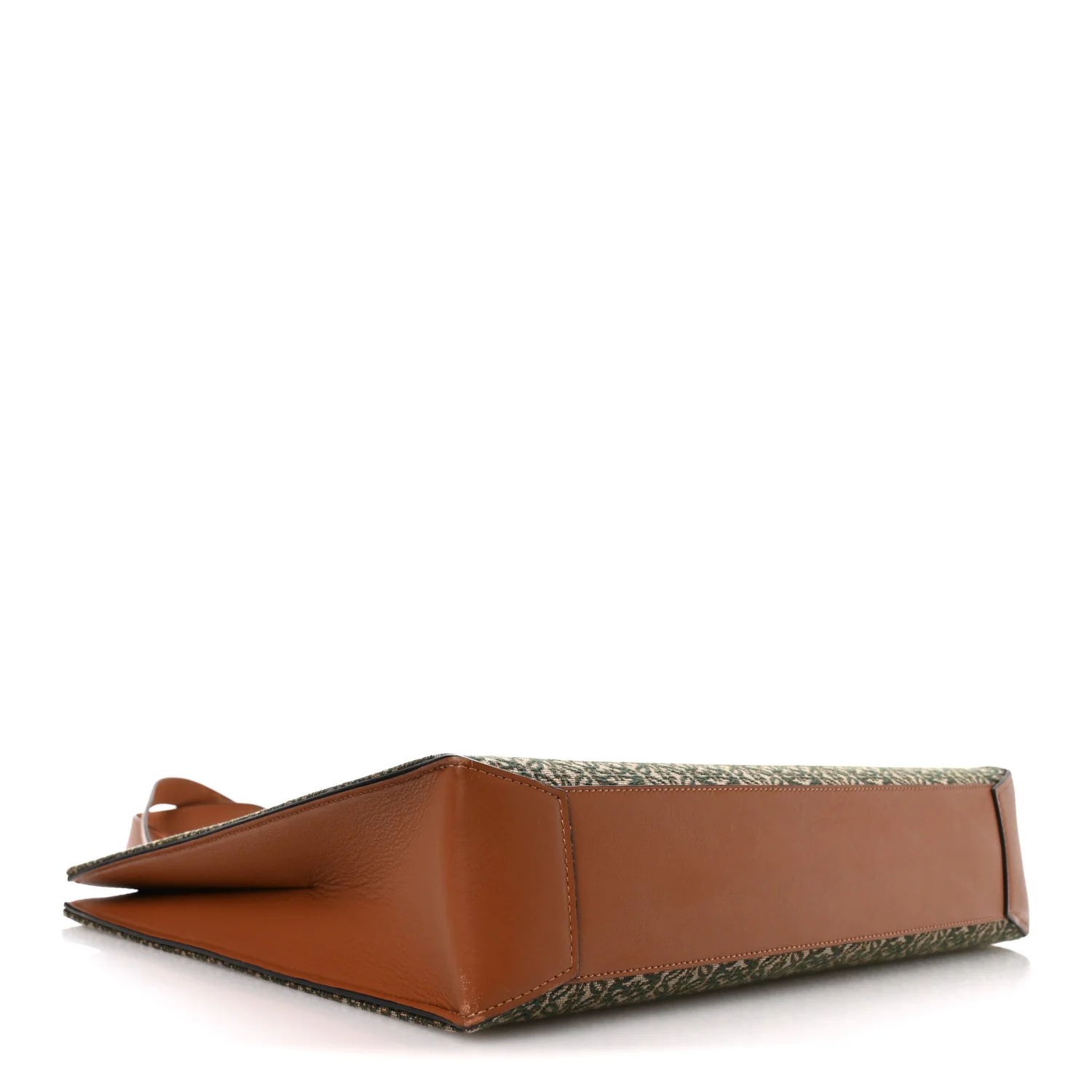 Jacquard Anagram Calfskin Buckle Tote Green - Top Club