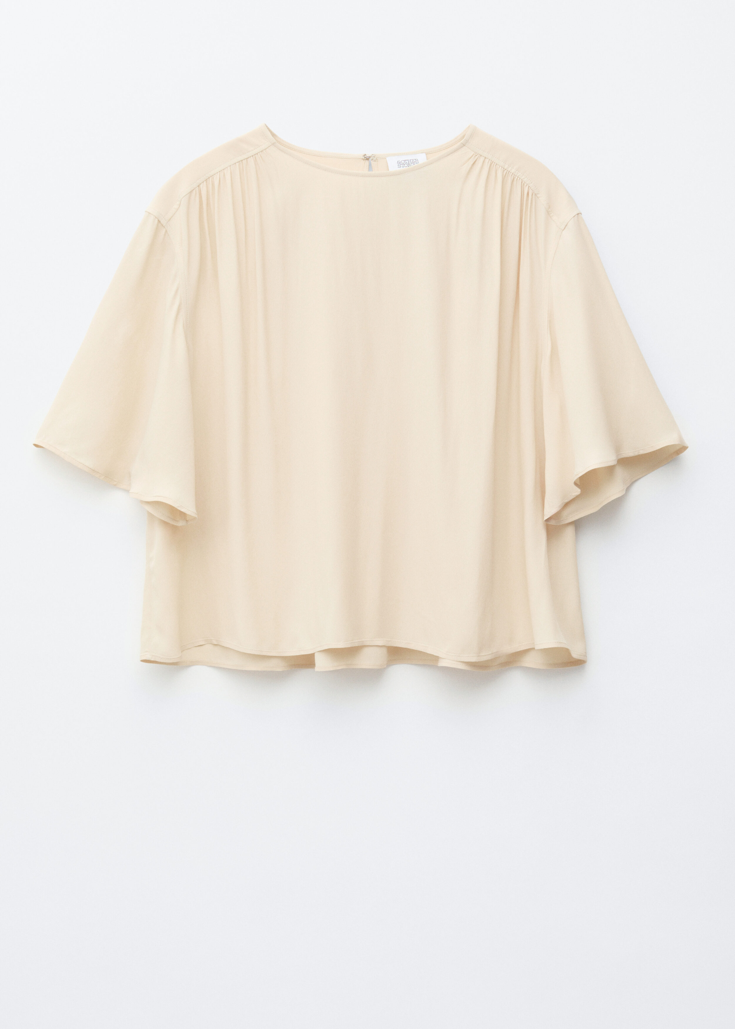 & Other Stories GATHERED CREPE BLOUSE